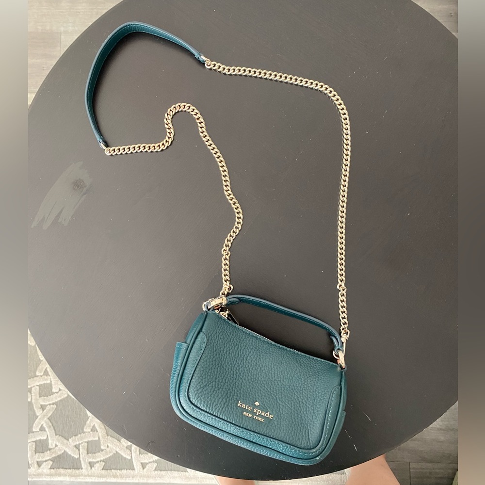 Kate Spade Smoosh micro crossbody dark teal